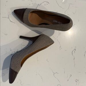 Nine West Elegant Brown and Gray Heels